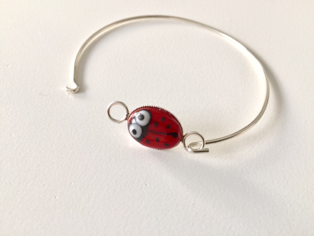 Bracciale Regolabile Orphelia Ladybird In Argento 925: Coccinella Con Zirconi, Gioiello Bambino/adulto