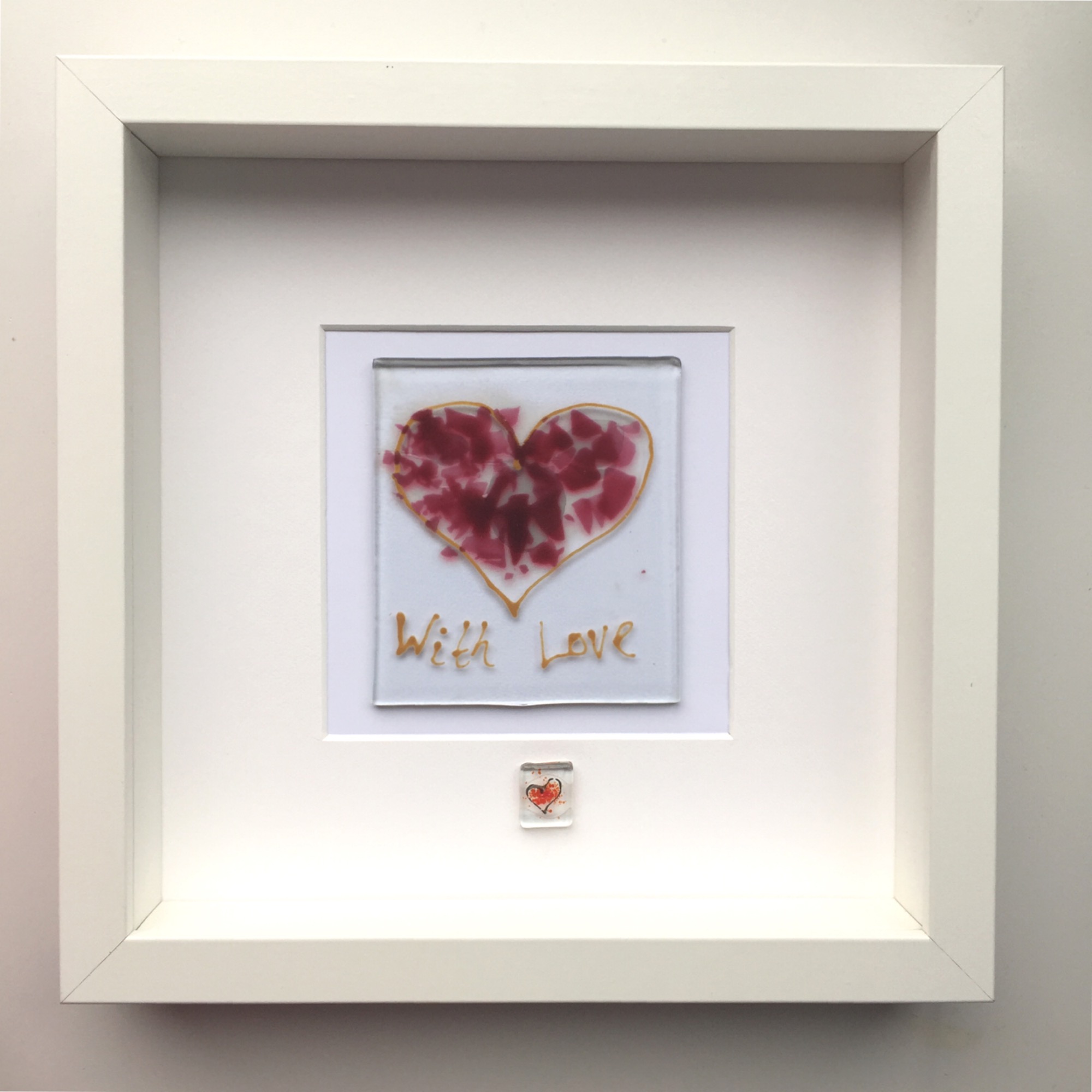Heart in glass with love motif dad father's day