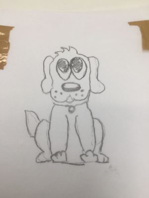 Dog line drawing