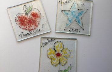 Thank you glass gift coasters
